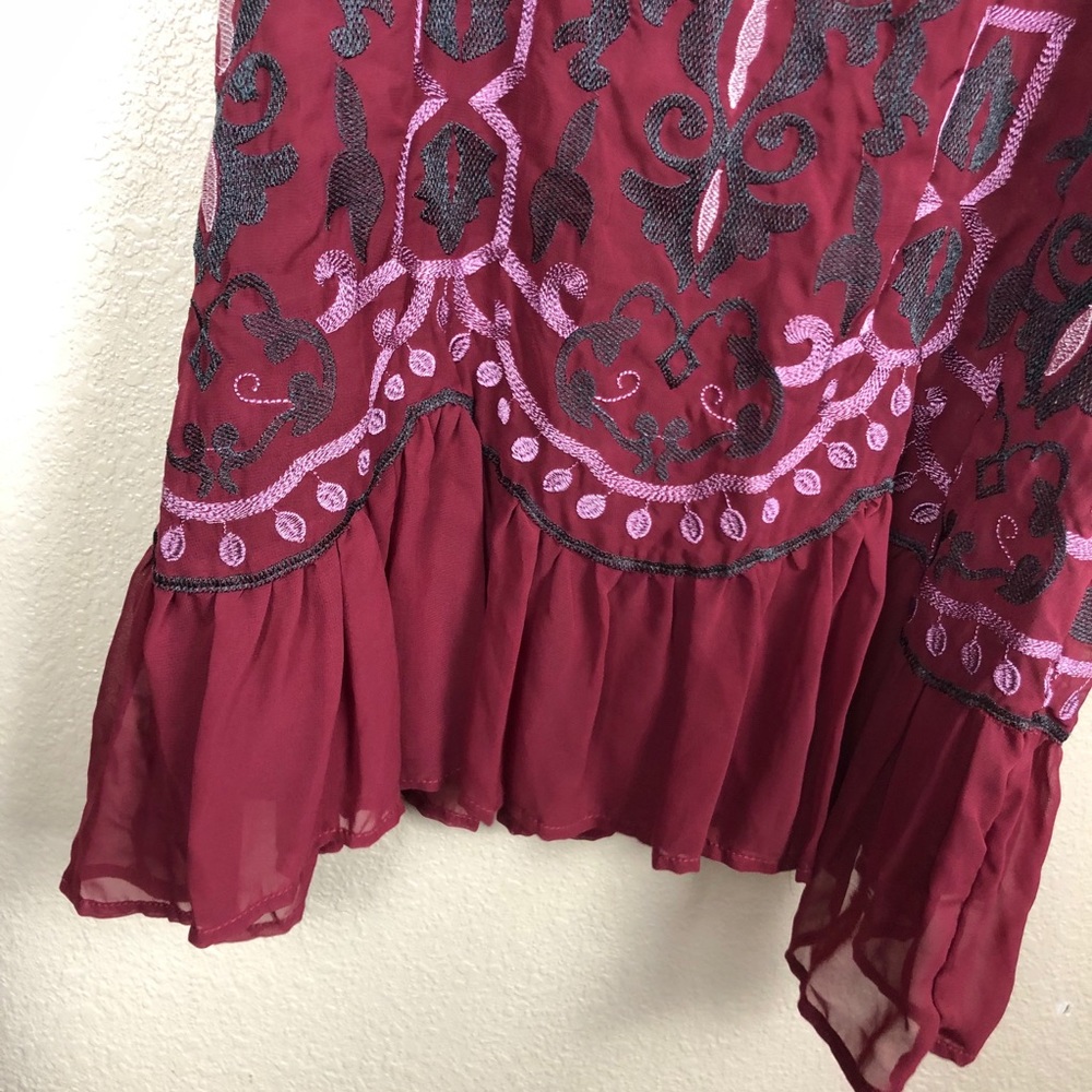 🛍️ Octavia || Ruffle Embroidered Blouse Top - Picture 8 of 11